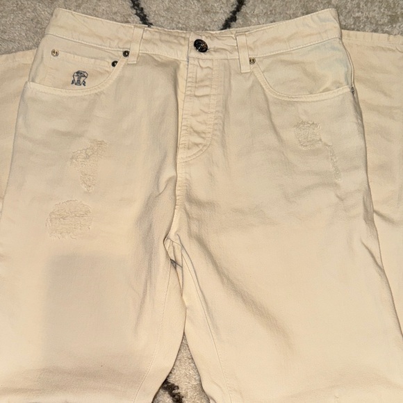 Brunello Cucinelli Cream Casual Pants